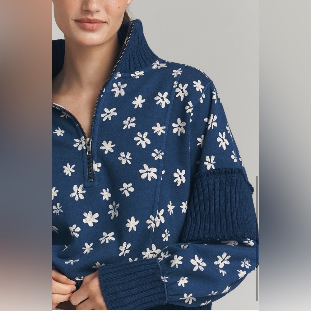 NWT Anthropologie Daily Practice Indy Half Zip Pullover Sweatshirt - Picture 3 of 10